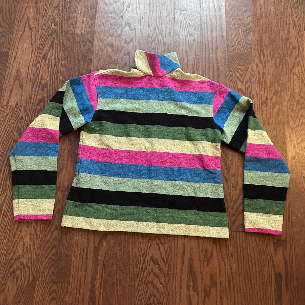 Marrakshi Life Womens Striped Cotton Turtleneck Top Multicolor XXS Morocco
